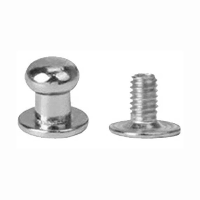 Knopfniete Schraubniete Sattelniete silber 6mm